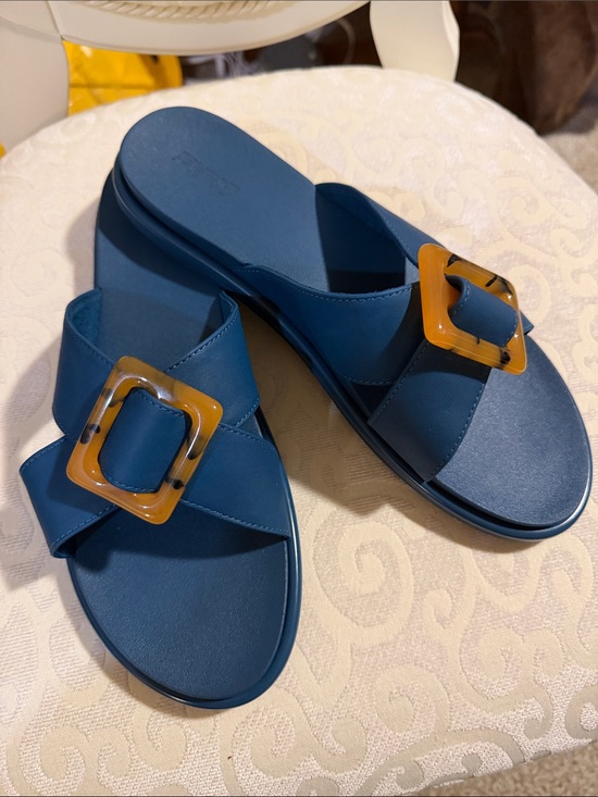 OluKai Shoes - OluKai Slide Sandals with Tortoiseshell Buckle